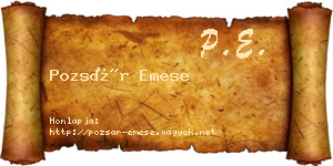 Pozsár Emese névjegykártya